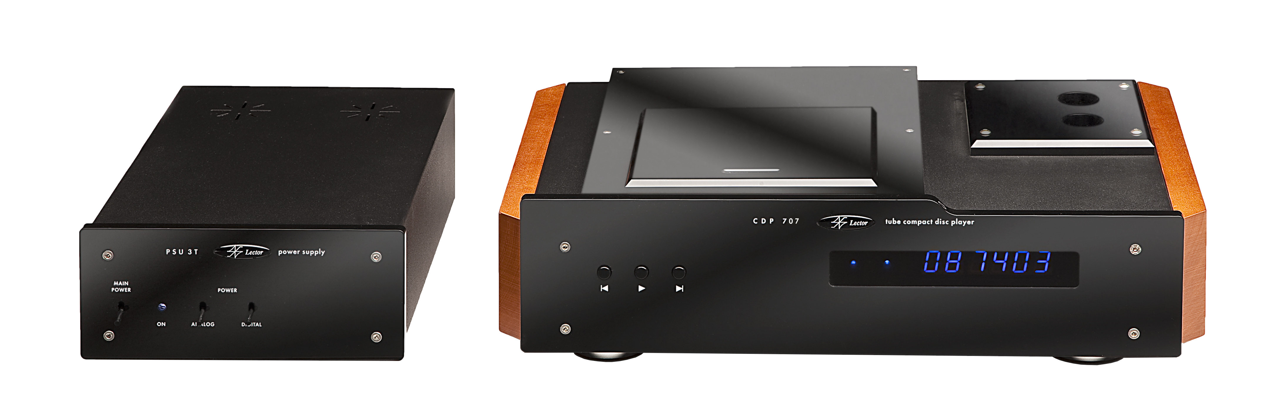 Lector CDP 707 mit PSU 3T - CD-Spieler mit separatem Netzteil und Röhrenausgangsstufe