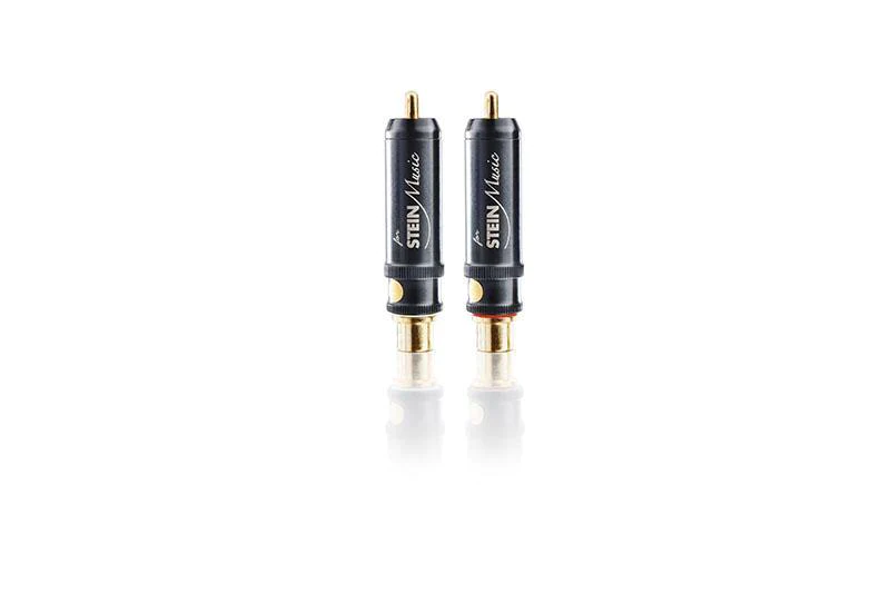 SteinMusic Inline RCA Signature Gold (2 Stck) - EMF-Feldeffektunterbrecher für das Cinch-Kabel